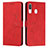 Leather Case Stands Flip Cover Holder Y03X for Samsung Galaxy A30 Red