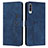 Leather Case Stands Flip Cover Holder Y03X for Samsung Galaxy A30S Blue