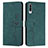 Leather Case Stands Flip Cover Holder Y03X for Samsung Galaxy A30S Green