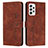 Leather Case Stands Flip Cover Holder Y03X for Samsung Galaxy A32 5G Brown