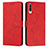 Leather Case Stands Flip Cover Holder Y03X for Samsung Galaxy A50 Red