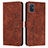 Leather Case Stands Flip Cover Holder Y03X for Samsung Galaxy A51 5G Brown