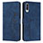 Leather Case Stands Flip Cover Holder Y03X for Samsung Galaxy A70 Blue