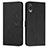 Leather Case Stands Flip Cover Holder Y03X for Samsung Galaxy M02 Black