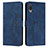Leather Case Stands Flip Cover Holder Y03X for Samsung Galaxy M02 Blue