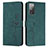 Leather Case Stands Flip Cover Holder Y03X for Samsung Galaxy S20 FE 4G Green