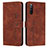 Leather Case Stands Flip Cover Holder Y03X for Sony Xperia 10 IV Brown