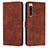 Leather Case Stands Flip Cover Holder Y03X for Sony Xperia 5 IV Brown