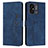 Leather Case Stands Flip Cover Holder Y03X for Xiaomi Poco C55 Blue