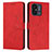 Leather Case Stands Flip Cover Holder Y03X for Xiaomi Poco C55 Red