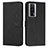 Leather Case Stands Flip Cover Holder Y03X for Xiaomi Poco F5 Pro 5G Black