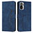 Leather Case Stands Flip Cover Holder Y03X for Xiaomi Poco M5S Blue