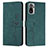 Leather Case Stands Flip Cover Holder Y03X for Xiaomi Poco M5S Green
