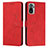 Leather Case Stands Flip Cover Holder Y03X for Xiaomi Poco M5S Red