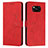 Leather Case Stands Flip Cover Holder Y03X for Xiaomi Poco X3 NFC Red