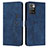 Leather Case Stands Flip Cover Holder Y03X for Xiaomi Redmi 10 (2022) Blue