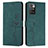 Leather Case Stands Flip Cover Holder Y03X for Xiaomi Redmi 10 (2022) Green