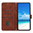Leather Case Stands Flip Cover Holder Y03X for Xiaomi Redmi 10 India