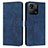 Leather Case Stands Flip Cover Holder Y03X for Xiaomi Redmi 10C 4G Blue