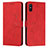 Leather Case Stands Flip Cover Holder Y03X for Xiaomi Redmi 9A Red