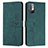 Leather Case Stands Flip Cover Holder Y03X for Xiaomi Redmi Note 10 5G Green