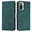 Leather Case Stands Flip Cover Holder Y03X for Xiaomi Redmi Note 10 Pro 4G Green