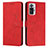 Leather Case Stands Flip Cover Holder Y03X for Xiaomi Redmi Note 10 Pro 4G Red