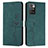 Leather Case Stands Flip Cover Holder Y03X for Xiaomi Redmi Note 11 4G (2021) Green
