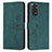 Leather Case Stands Flip Cover Holder Y03X for Xiaomi Redmi Note 11 4G (2022) Green