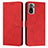 Leather Case Stands Flip Cover Holder Y03X for Xiaomi Redmi Note 11 SE India 4G Red