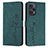 Leather Case Stands Flip Cover Holder Y03X for Xiaomi Redmi Note 12 Turbo 5G Green