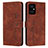 Leather Case Stands Flip Cover Holder Y03X for Xiaomi Redmi Note 12R Pro 5G Brown