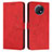 Leather Case Stands Flip Cover Holder Y03X for Xiaomi Redmi Note 9T 5G Red