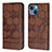 Leather Case Stands Flip Cover Holder Y04B for Apple iPhone 14