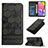 Leather Case Stands Flip Cover Holder Y04B for Samsung Galaxy A02s