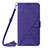 Leather Case Stands Flip Cover Holder Y04B for Samsung Galaxy A12 5G Purple