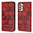 Leather Case Stands Flip Cover Holder Y04B for Samsung Galaxy A13 4G Red