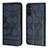 Leather Case Stands Flip Cover Holder Y04B for Samsung Galaxy A13 5G Blue