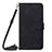 Leather Case Stands Flip Cover Holder Y04B for Samsung Galaxy A22 5G Black