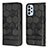 Leather Case Stands Flip Cover Holder Y04B for Samsung Galaxy A23 4G Black