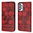 Leather Case Stands Flip Cover Holder Y04B for Samsung Galaxy A23 4G Red