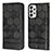 Leather Case Stands Flip Cover Holder Y04B for Samsung Galaxy A33 5G Black