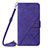 Leather Case Stands Flip Cover Holder Y04B for Samsung Galaxy A55 5G Purple