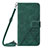Leather Case Stands Flip Cover Holder Y04B for Samsung Galaxy A72 4G Green