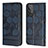 Leather Case Stands Flip Cover Holder Y04B for Samsung Galaxy A73 5G Blue