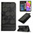 Leather Case Stands Flip Cover Holder Y04B for Samsung Galaxy M02s