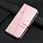 Leather Case Stands Flip Cover Holder Y04X for Google Pixel 6 Pro 5G Rose Gold