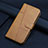 Leather Case Stands Flip Cover Holder Y04X for Google Pixel 7 Pro 5G Light Brown