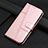 Leather Case Stands Flip Cover Holder Y04X for Google Pixel 7 Pro 5G Rose Gold