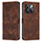 Leather Case Stands Flip Cover Holder Y04X for OnePlus 10T 5G Brown